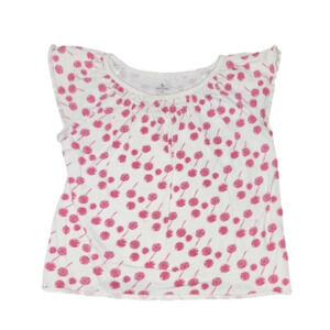 OLD NAVY White 𝅺Short Sleeve Tee with Pink Flowers Pattern